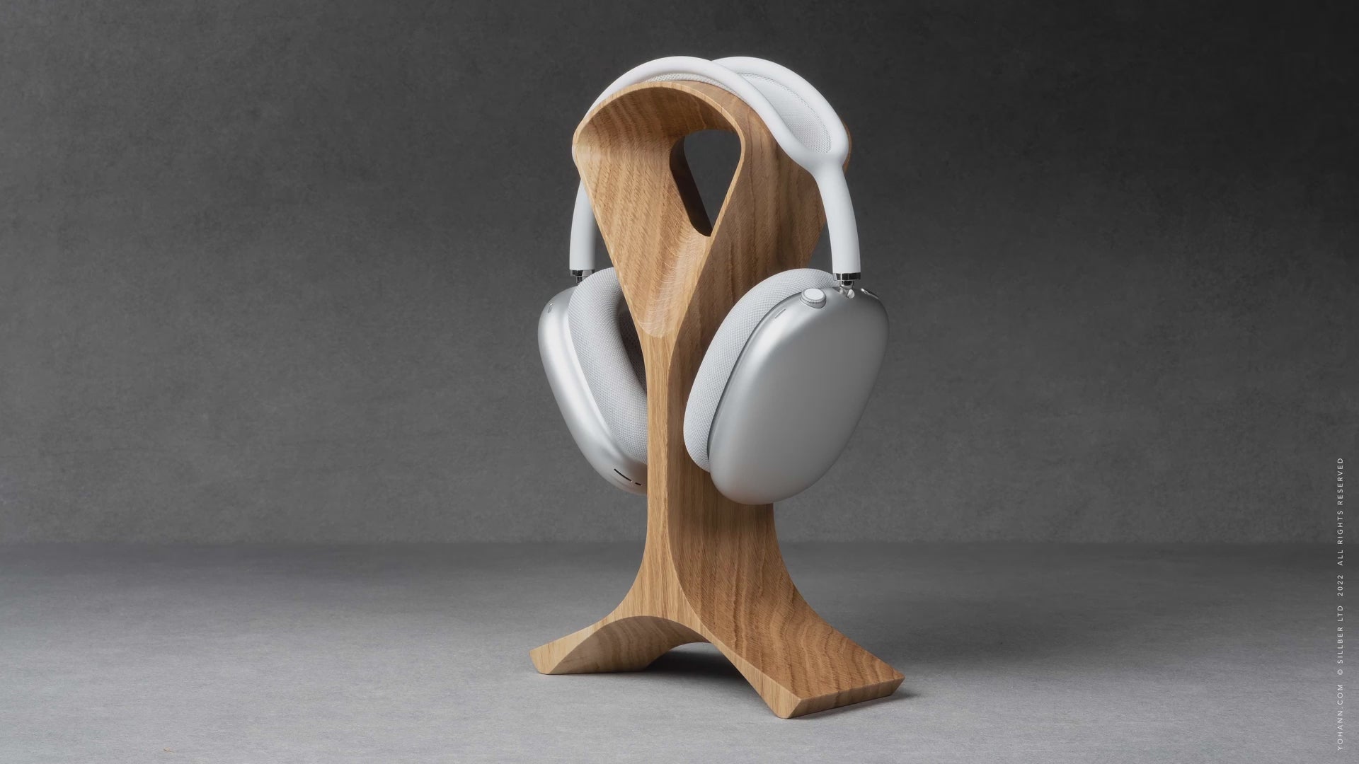 Headphone Stand Wood Headphone Holder Nature Wood Desktop Earphone